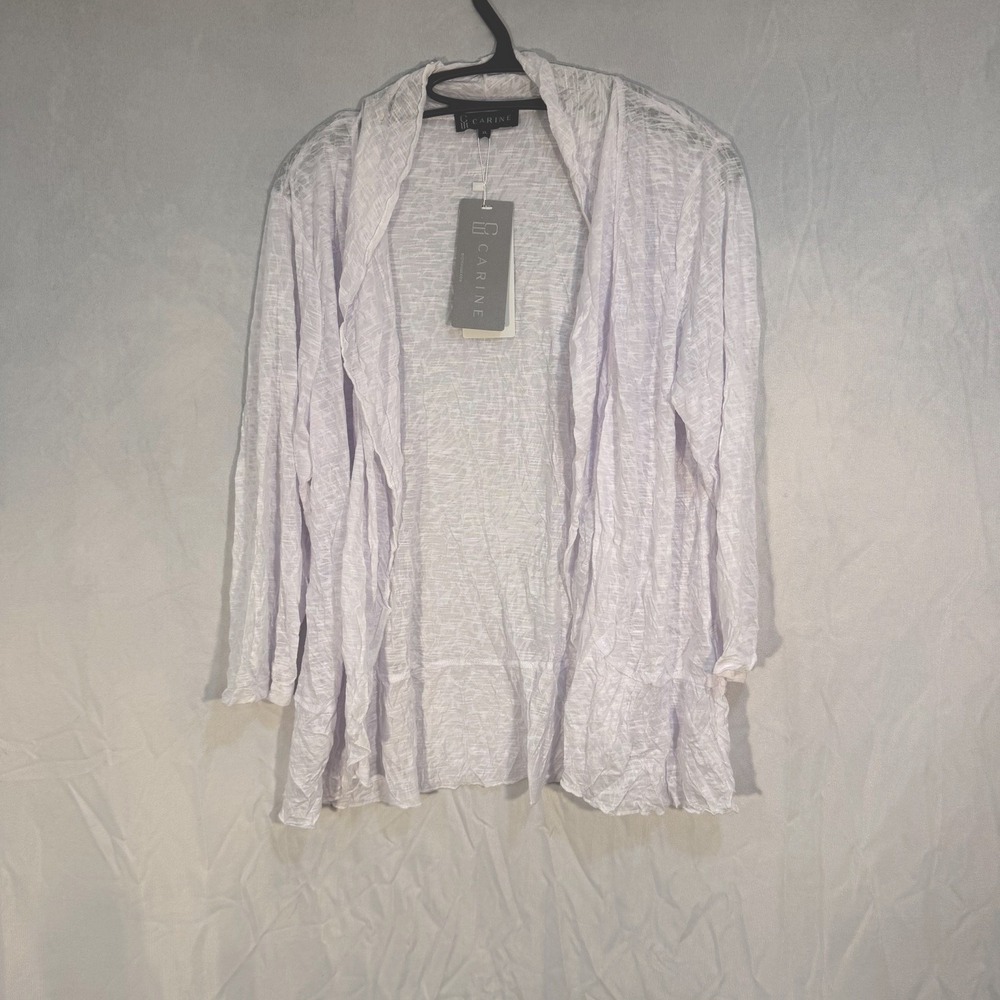 Carine Open Cardigan White XL Lightweight Stretch Sweater NEW Cover Up